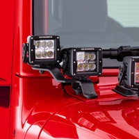 18-20 Jeep Wrangler JL/JLU/Gladiator JT Light Mount - Two 3in Cubes Offset