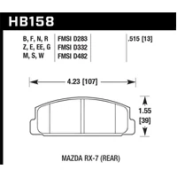2003-2005 Mazda 6 HPS 5.0 Rear Brake Pads