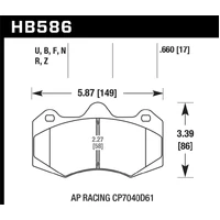 AP Racing CP7040 Performance Ceramic Street Brake Pads