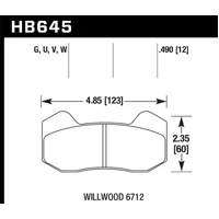 Wilwood DynaPro 6 (Type 6712) DTC-70 Brake Pads