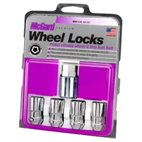 Wheel Lock Nut Set - 4pk. (Cone Seat) 1/2-20 / 3/4 & 13/16 Dual Hex / 1.66in. Length - Chrome