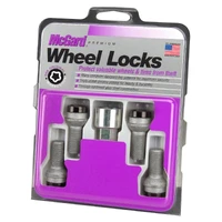 Wheel Lock Bolt Set - 4pk. (Radius Seat) M14X1.5 / 17mm Hex / 27.0mm Shank Length - Black