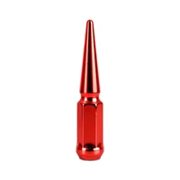 Steel Spiked Lug Nuts M12 x 1.5 24pc Set Red