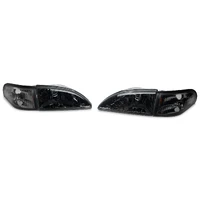 94-98 Mustang Axial Series Cobra Style Headlights- Black Housing (Clear Lens)