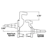 2 Inch Drop Tall Spindle For 1967-1969 GM F-Body 1968-1974 Nova And 1964-1972 GM A-Body Pair Of Spindles Nuts And Cotter Pins
