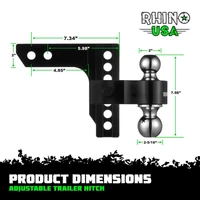 6In Heavy Duty Drop Hitch - 2In (Black)
