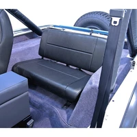 Standard Rear Seat Black Denim 55-95 Jeep CJ / Jeep Wrangler