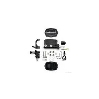 Compact Tandem M/C - 7/8in Bore w/Bracket and Valve fits Mustang (Pushrod) - Black