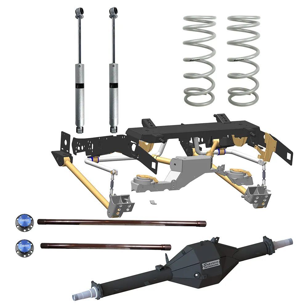 Superior Weld In Coil Conversion with Superior Chromoly Diamond Diff Housing, Nitro Gas Shock Absorbers & Coil Springs