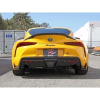 POWER Takeda (t) 2.5in-3in 304 SS CB Exhaust w/ Black Tips (Supra 21)