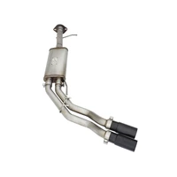 Rebel Series Exhaust SS Front Side Exit CB w/ Black Tips Ecoboost (F150 10-14)