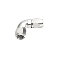 90 Deg Full Flow Swivel Hose End -10AN - Black