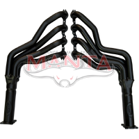 Headers With 3in Outlet - BLACK (VE VF 1 7/8in)