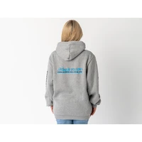 Superior Unisex Hoodie Grey Marle with Sleeve Logo (Each) 2XL