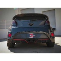 Takeda 2-1/2in 304 SS Axle-Back Exhaust w/ Black Tips (Veloster 13-17)