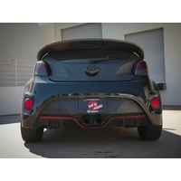 Takeda 2-1/2in 304 SS Axle-Back Exhaust w/ Blue Flame Tips (Veloster 13-17)