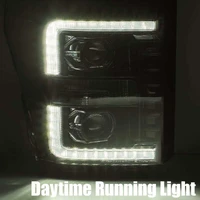 11-16 Ford F-250 SD PRO-Series Projector Headlights Plank Style Design Chrome w/Seq Signal