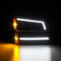 03-06 Chevy Silverado 1500/2500HD/3500HD/Avalanche Alpha-Black NOVA LED Proj Headlights
