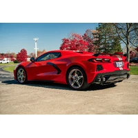 3.0 Inch Cat-Back 4 Valve Dual Rear Exit NPP Exhaust System with Carbon Fiber and Black PVD Flat Cut Tips 20-25 Chevrolet Corvette