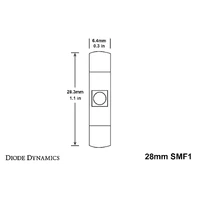 28mm SMF1 LED Bulb Warm White Pair