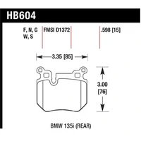 BMW 135i HP+ Street Rear Brake Pads