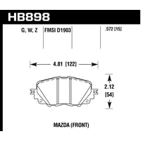 17-19 Fiat 124 Spider HPS 5.0 Front Brake Pads