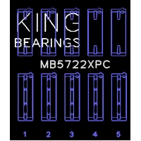 2007+ Mitsubishi 4B11T EVO X Coated Performance Main Bearing Set - Size STDX