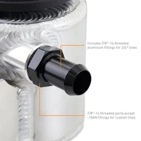 Universal Aluminum Coolant Expansion Tank - Brushed