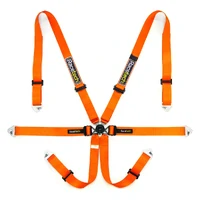 Pro International 6-Point Lightweight Harness GT Adjusters - FIA Approved - Red - 2030