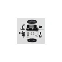HV Tandem M/C Kit w L/H Bracket & Prop Valve - 15/16in Bore Black-W/Pushrod