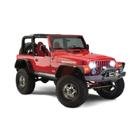97-06 Jeep Wrangler Flat Style Flares 4pc - Black