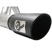Atlas Exhaust 4in Aluminized Cat-Back w/ 304 SS Black Tip EcoBoost (F-150 11-13)