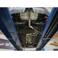 Takeda 3" to 2.5" 304 Stainless Steel Axle-Back Exhaust System (Veloster R-Spec 19-20) Blue Flame Tips