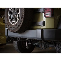 Rebel Series 2.5in 409 SS Axle-Back Exhaust System Black (Wrangler 07-18)