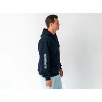 Superior Unisex Hoodie Navy with Sleeve Logo (Each) 2XL