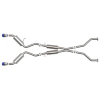 Takeda 2-1/2 IN 304 Stainless Steel Cat-Back Exhaust System w/ Blue Flame Tip (370z 09-20)