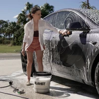 18L Clear Car Wash Bucket with Grit Guard & Lid