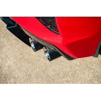 3.0 Inch Cat-Back 4 Valve Dual Rear Exit NPP Exhaust System with Carbon Fiber and Black PVD Flat Cut Tips 20-25 Chevrolet Corvette