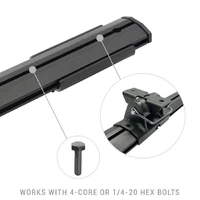 15-22 Ford F-150 / 07-21 Toy. Tundra XRS Cross Bars Kit - Tex Blk (Attch Tonneau Cvr T-Trk)