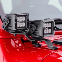 18-20 Jeep Wrangler JL/JLU/Gladiator JT Light Mount - Two 3in Cubes Offset