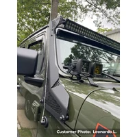 18-20 Jeep Wrangler JL/JLU/Gladiator JT XE Windshield Light Bar Mount - 50in Single Row