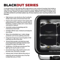 Xplor Blackout Series Cube LED Sideline Spot Light Kit (Surface Mount) 4x3 - Blk (Pair)
