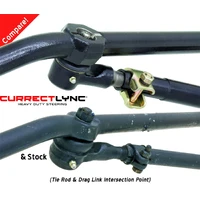 Currectlync Steering System 97-06 Wrangler TJ and LJ Unlimited/XJ/MJ Bolt-On Includes 1 1/4 Inch Diameter Tie Rod/Forged Drag Link HD Steering