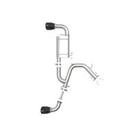 Takeda Exhaust Axle-Back 304SS Black Dual Tips Exhaust (Veloster N 19-20)
