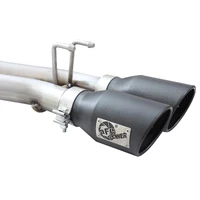 Rebel Series Cat-Back 2.5in Dual Center Exit SS Exhaust w/ Black Tips V6 (Wrangler 07-14)
