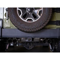 Rebel Series 2.5in 409 SS Axle-Back Exhaust System Black (Wrangler 07-18)