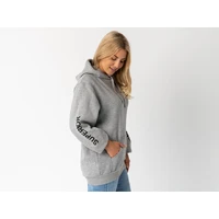 Superior Unisex Hoodie Grey Marle with Sleeve Logo (Each) 2XL