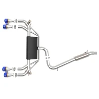 POWER MACH Force-Xp 304 SS Cat-Back Exhaust System Blue Tips (Golf R 15-19)