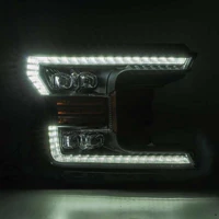 18-19 Ford F-150 NOVA LED Proj Headlights Plank Style Matte Black w/Activ Light/Seq Signal