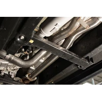 3.0 Inch True Dual Catback Exhaust System with Dual Rear Exit and Flat Cut 5.0 Inch Gunmetal PVD Tips 21-24 Dodge RAM TRX 144.6 Inch Wheel Base